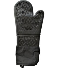 Resim Penguen Karamela Büyük Boy Silikon Fırın Eldiveni 40cm - Siyah 