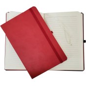 Resim Kırmızı Renk Termo Deri Defter 