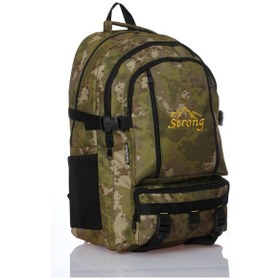 Resim Strong 17-18.4 İnch Laptop Bölmeli Büyük Boy Sırt Çantası ,dağcı Çantası,seyahat Kamp Çantası Yeşil Kamuflaj 