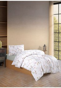 Resim Eflora Tek Kişilik Lastikli Çarşaflı Nevresim Takımı Beyaz 