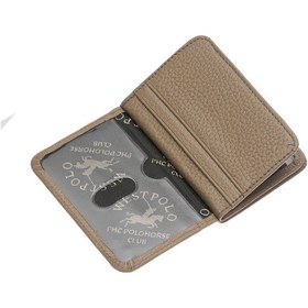 Resim Westpolo Hakiki Deri Bol Kart Bölmeli Unisex Kartlık - Vizon Vizon 