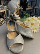 Resim bitangosu GÜMÜŞ SİMLİ 8,5 CM 13 PONT KAPALI TOPUK TANGO, DANS VE SALON AYAKKABISI EL EMEĞİ ÖZEL SERİ ÜRETİM 