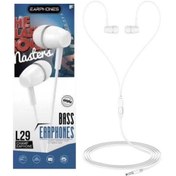 Resim L29 Platoon Bass Earphones Kulaklık Beyaz Standart 