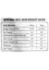 Resim Dondurularak Kurutulmuş Muz 30 Gr - Freeze Dried Muz Kuru Meyve Cipsi 30 G 