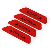 Resim Kırmızı 4 Adet/takım Araba Açık Yansıtıcı Bant Uyarı Işareti Yansıtıcı Açık Uyarı Gece Sürüş Güvenlik Aydınlatma 