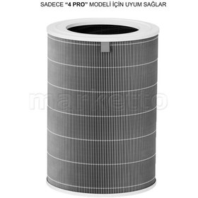Resim Gri High Efficiency Rfid Uyumlu Xiaomi Smart Air Purifier 4 Pro Hava Temizleme Filtresi 