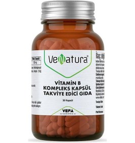 Resim Venatura Vitamin B Kompleks Kapsül Takviye Edici Gıda 30 Kapsül 
