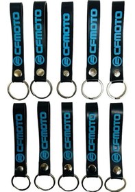 Resim Cf Moto Siyah Mavi 10 Adet Silikon Motosiklet Anahtarlık 