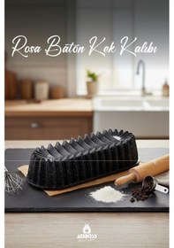 Resim Rosa Döküm Baton Kek Kalıbı 34x12 Cm Siyah 