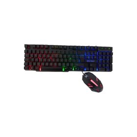 Resim Hytech HKM-X78 Valor RGB Zemin Aydınlatmalı USB Q Gaming Klavye + Mouse Set 