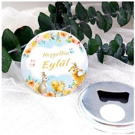 Resim Sevimli Ceylan Kız Bebek Açacak Magnet Hediyelik 15 Adet 