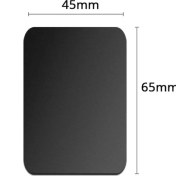 Resim GongtuShop 1 Adet Siyah 45X65 Tarzı Etiket Metal Plaka Disk Demir Levha Mıknatıs Cep Telefonu Tutucu Için Manyetik Araç Telefonu Standı Sahipleri Için (Yurt Dışından) 