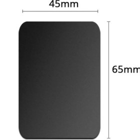 Resim GongtuShop 1 Adet Siyah 45X65 Tarzı Etiket Metal Plaka Disk Demir Levha Mıknatıs Cep Telefonu Tutucu Için Manyetik Araç Telefonu Standı Sahipleri Için (Yurt Dışından) 