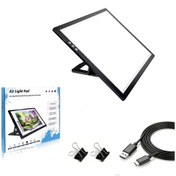 Resim Fochsia Siyah A3 Genişletilebilir Yerleşik Aydınlatmalı Çizim Tableti, 3 Renk Sıcaklığı, Usb Type-c 