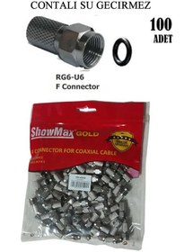 Resim Anten Kablosu Rg 6/U6 Geniş F Konnektör 100'lü Paket 