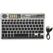 Resim valkyrie RGB bkz-30 7 Renk Bluetooth Şeffaf Türkçe Klavye - Android ios Windows Uyumlu - Şarjlı - 10 