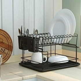 Resim Matmel KB010 2 Katlı Bulaşıklık - Siyah 