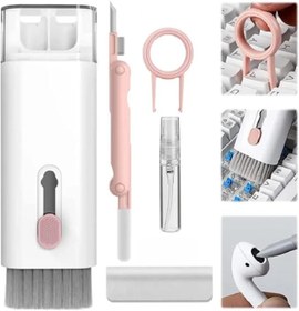 Resim Kyrotech 7'si 1 Arada Elektronik Temizlik Kiti - Klavye, Monitör, Cep Telefonu, Bluetooth, Kulaklık, Lego, Airpods Uyumlu, Bilgisayar Kamera Lensi T0emizleme Seti, (Pembe) 