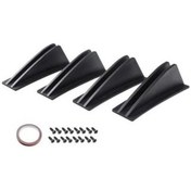 Resim Besthome1 Arka Tampon Dudak Difüzörü Köpekbalığı Yüzgeçleri, Çene Tamponu Koruyucusu, Siyah 4 Adet 