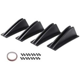 Resim Besthome1 Arka Tampon Dudak Difüzörü Köpekbalığı Yüzgeçleri, Çene Tamponu Koruyucusu, Siyah 4 Adet 