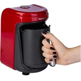 Resim HOMEND Pottoman 1831H 5 Fincan Kapasiteli Bol Köpüklü Türk Kahve Makinesi Kırmızı 