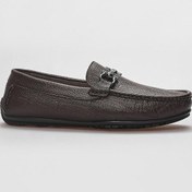 Resim Hakiki Deri Kahverengi Toka Detaylı Erkek Loafer-kahve Rengi Kahverengi 