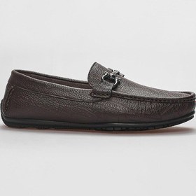 Resim Hakiki Deri Kahverengi Toka Detaylı Erkek Loafer-kahve Rengi Kahverengi 