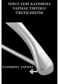 Resim Ceket Elbise Askısı Plastik Krom Renk Yüksek Kalite 5 Adet Diğer 
