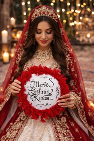 Resim LUNA ÇEYİZ HEDİYELİK Gelin Defi, Gelin Tefi, Kına Gecesi Tefi, Kına Gecesi Defi, Sünnet Defi, Sünnet Tefi,Def,Tef Kırmızı 