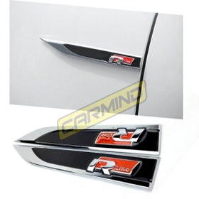 Resim Vw R Line Metal Yan Çamurluk Logosu Siyah 