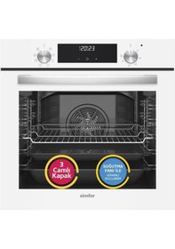 Resim Simfer 9 Fonksiyon QS Dijital Beyaz 2'li Ankastre Set (8209 Fırın + 3507 Ocak) 