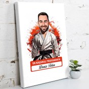 Resim Karikatürlü En Başarılı Erkek Tekvandocu Kanvas Tablo 