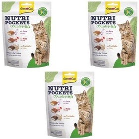 Resim Gimcat Nutripockets Country Mix Kedi Ödülü 3 x 150 G 