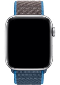Resim Apple Watch Uyumlu Spor Loop Kordon Kaya Mavi - 38 - 40 - 41 - (42-Watch-10 - 11)mm M/L 