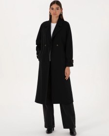 Resim Pierre Cardin Kadın Siyah Trençkot 50314043-vr046 Siyah 