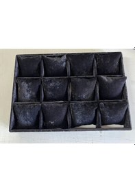 Resim Yerli Üretim Tokyo Model Süet Kumaş Siyah Renk 34/24 Cm Yastıklı Çekmece Içi Saat Ve Takı Kutusu Çok Renkli 