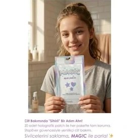 Resim Stopever Spot Patch 20 Adet Akne Patch Siyah Nokta Karşıtı Holografik Yıldız Kalp Cilt Bakım Maskesi 