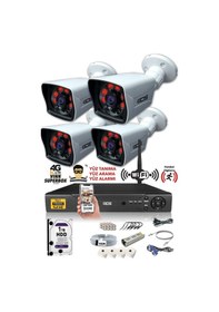 Resim IDS DS-2021HD-SET4-1TB 4 Kameralı 1080P Full HD 5 MP Sony Lensli Kamera Seti - 2021 