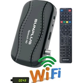 Resim Sun Plus Spacex Dahili Wifi Sinema Paketili Uydu Alıcısı 