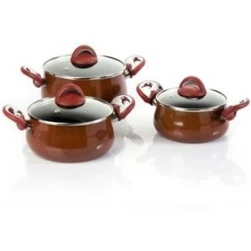 Resim Taç Granit Teflon 3 Lü Güveç Set 