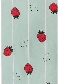 Resim Mulberry Çilek Desenli Tek Kişilik Pike Yatak Örtüsü 170 X 230 