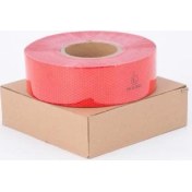 Resim Nzb Tüvtürk Onaylı Reflektör Fosforlu Şerit Bant 5.5 cm 50 Metre-Kırmızı 