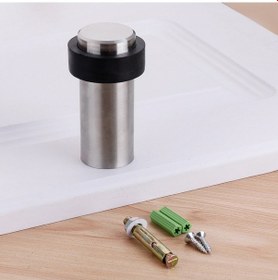 Resim Sones Kauçuk Çarpışma Önleyici Kapı Dişli Delme Paslanmaz Çelik Yuvarlak Kapı Dayanıklı Ev Zemin Şeklinde Silindirik Kapı Dokunmatik, Şartname: 80mm Delme 