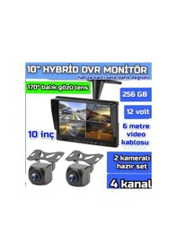 Resim 10 '' Hybrid Dvr Ekran 2 Ad 170'' Balık Gözü Geniş Açı Kamera 