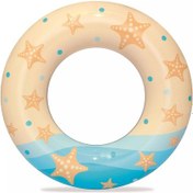 Resim Bestway Desenli Şişme Simit 61cm Çok Renkli 