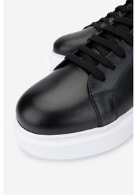 Resim Valmenti Erkek Hakiki Deri Sneakers & Spor Ayakkabı 771 35110 Erk Ayk Y25 Sıyah Dr/byz Siyah - Beyaz 