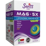 Resim SWISS BORK MAG-5X Lipozomal Magnezyum 30 Kapsül 