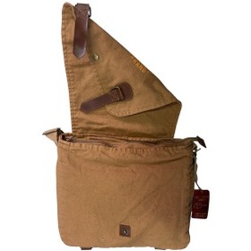 Resim Old Cotton Cargo Vintage Salaş Kaliteli Unisex Günlük Gezi Kamp Okul Postacı Omuz Çantası San Diego 32 Cm X 25 Cm CAMEL 