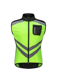 Resim Wezone Hafif Nefes Alabilir Reflektif Bisiklet Yeleği - Koşu Ve Yürüyüş İçin Yeşil 