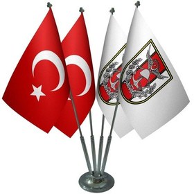 Resim Masa Üstü Tsk Türk Silahlı Kuvvetleri Bayrağı Türk Bayrağı Dörtlü 